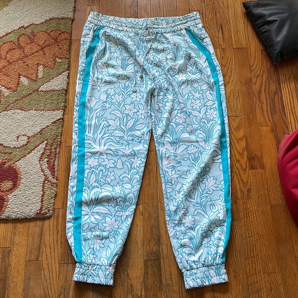 HEMANT & NANDITA Floral Track Joggers Pants - designer Blue and White XL - Picture 5 of 7